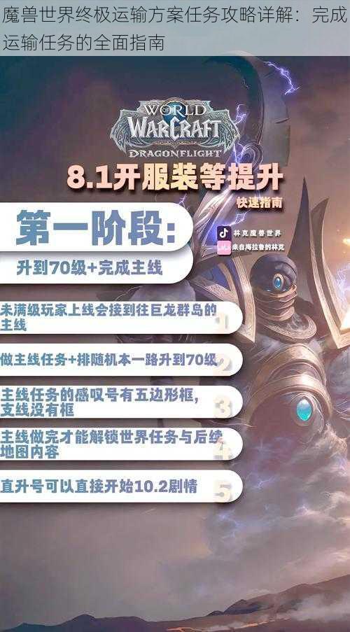 魔兽世界终极运输方案任务攻略详解：完成运输任务的全面指南